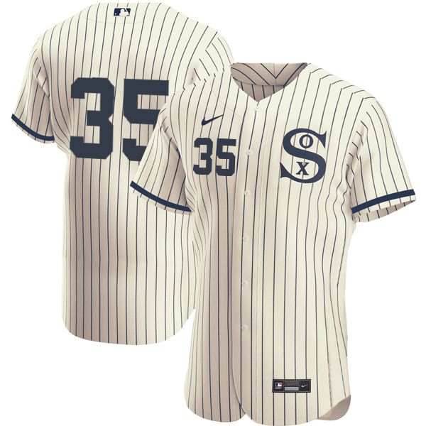 Men Chicago White Sox #35 No Name Cream stripe Dream version Elite Nike 2021 MLB Jerseys->chicago white sox->MLB Jersey